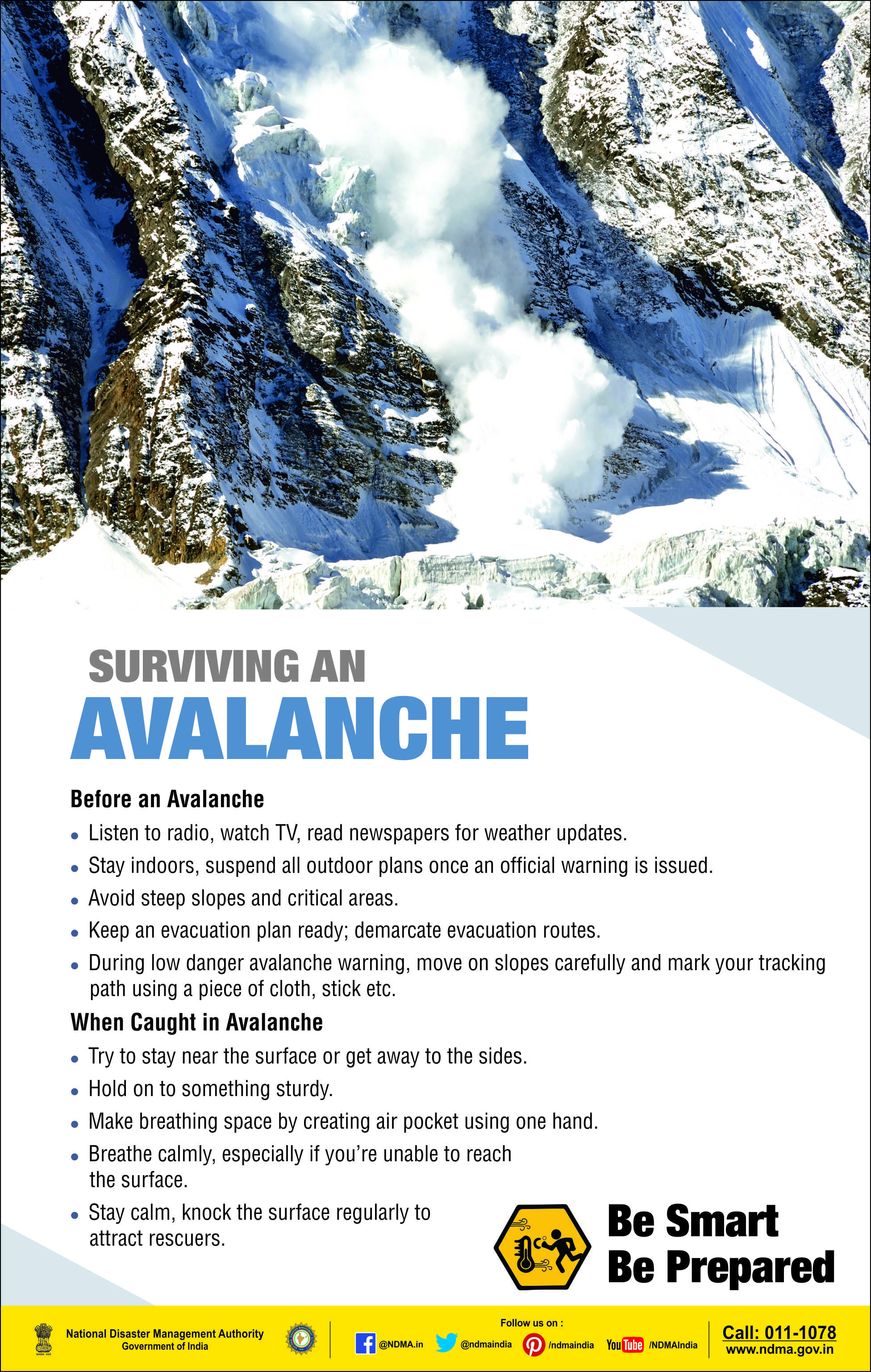 Do’s and don’ts of an avalanche.